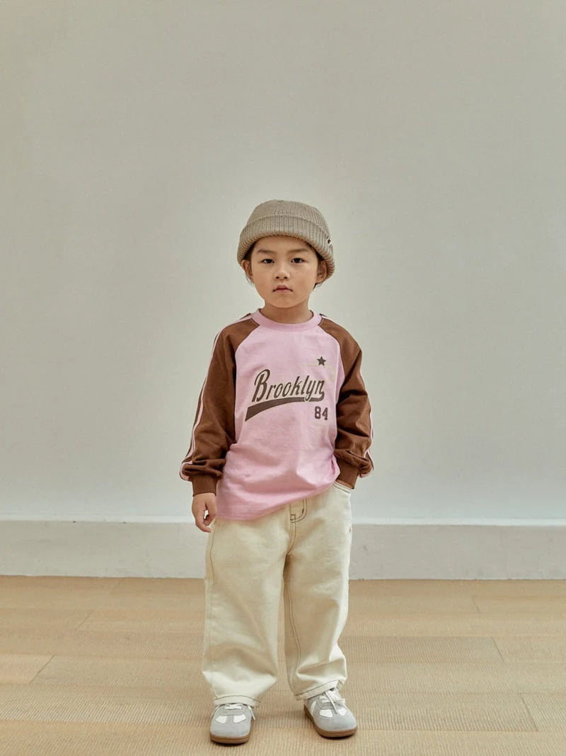Stitch cotton pants - cream