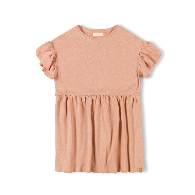 Frill dress - peach