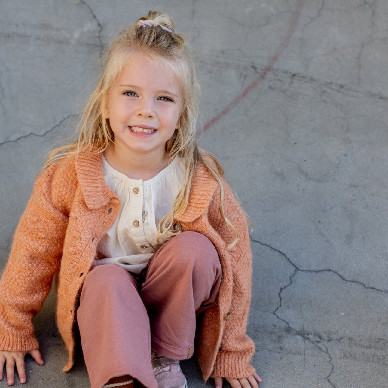 flower cardigan - LAST ONE 3-4 yr