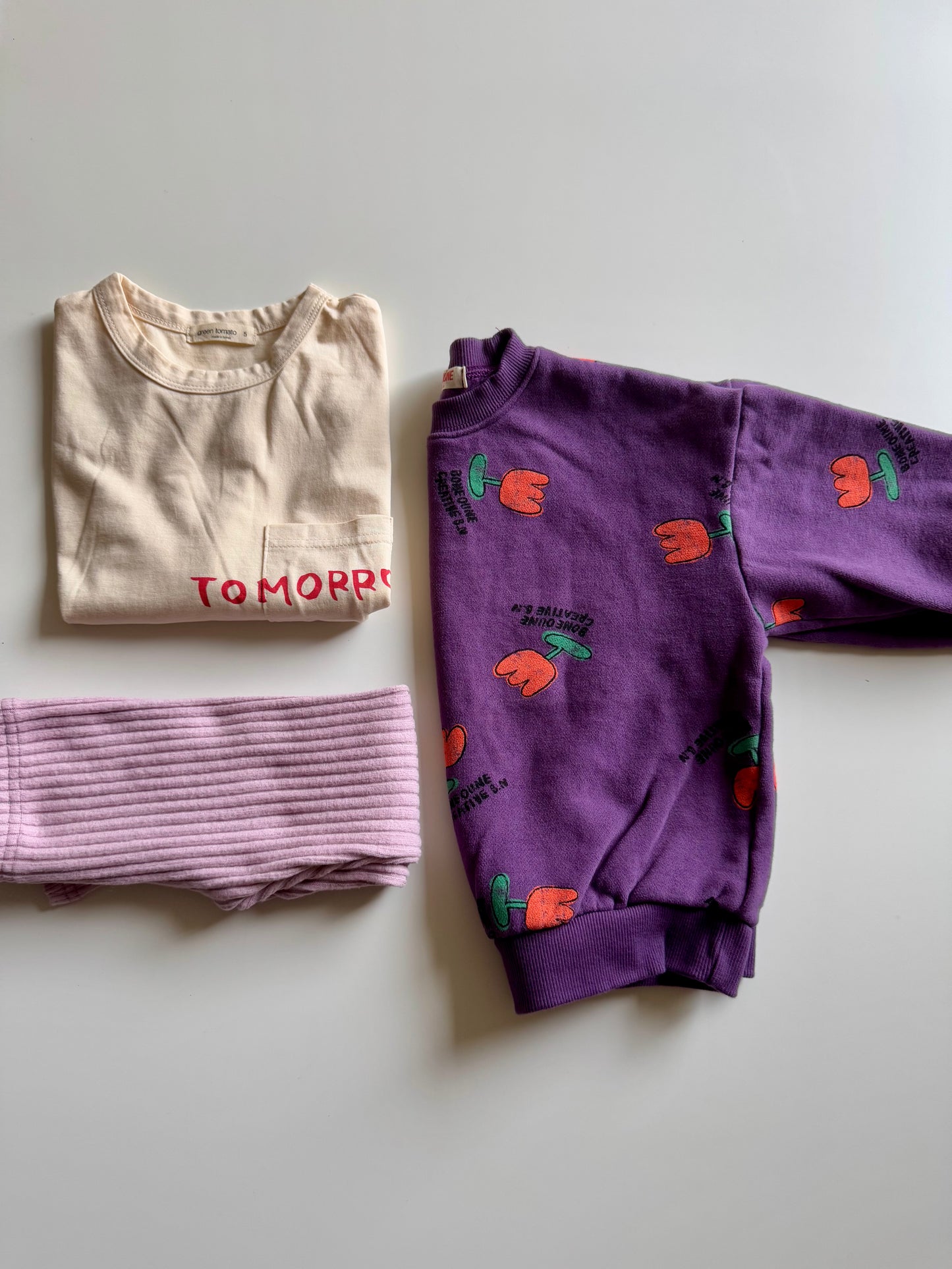 Flower fleece sweatshirt