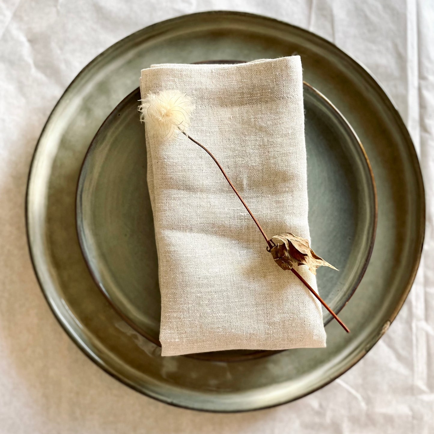 linen napkins - set beige