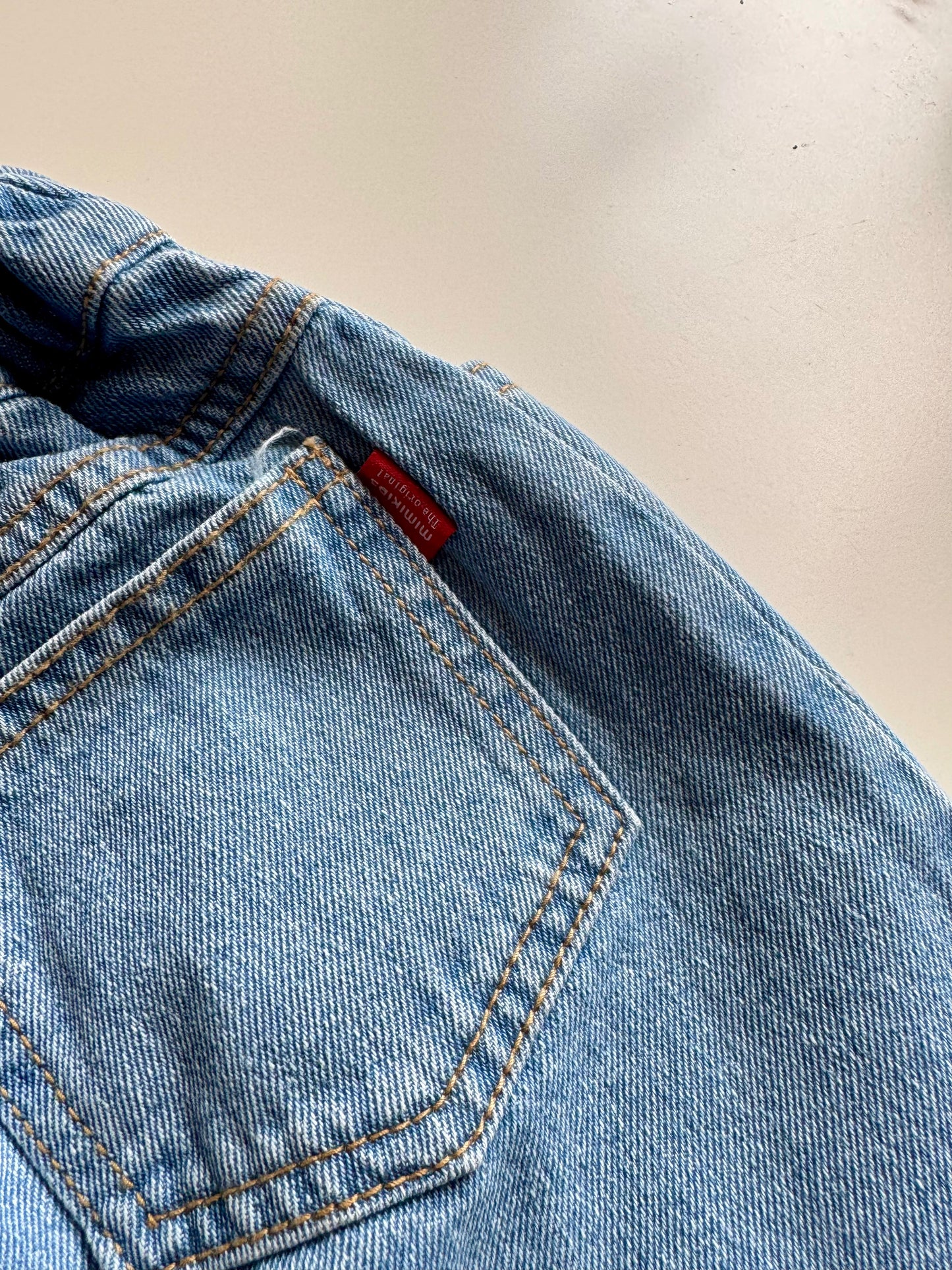 Blue denim skirt