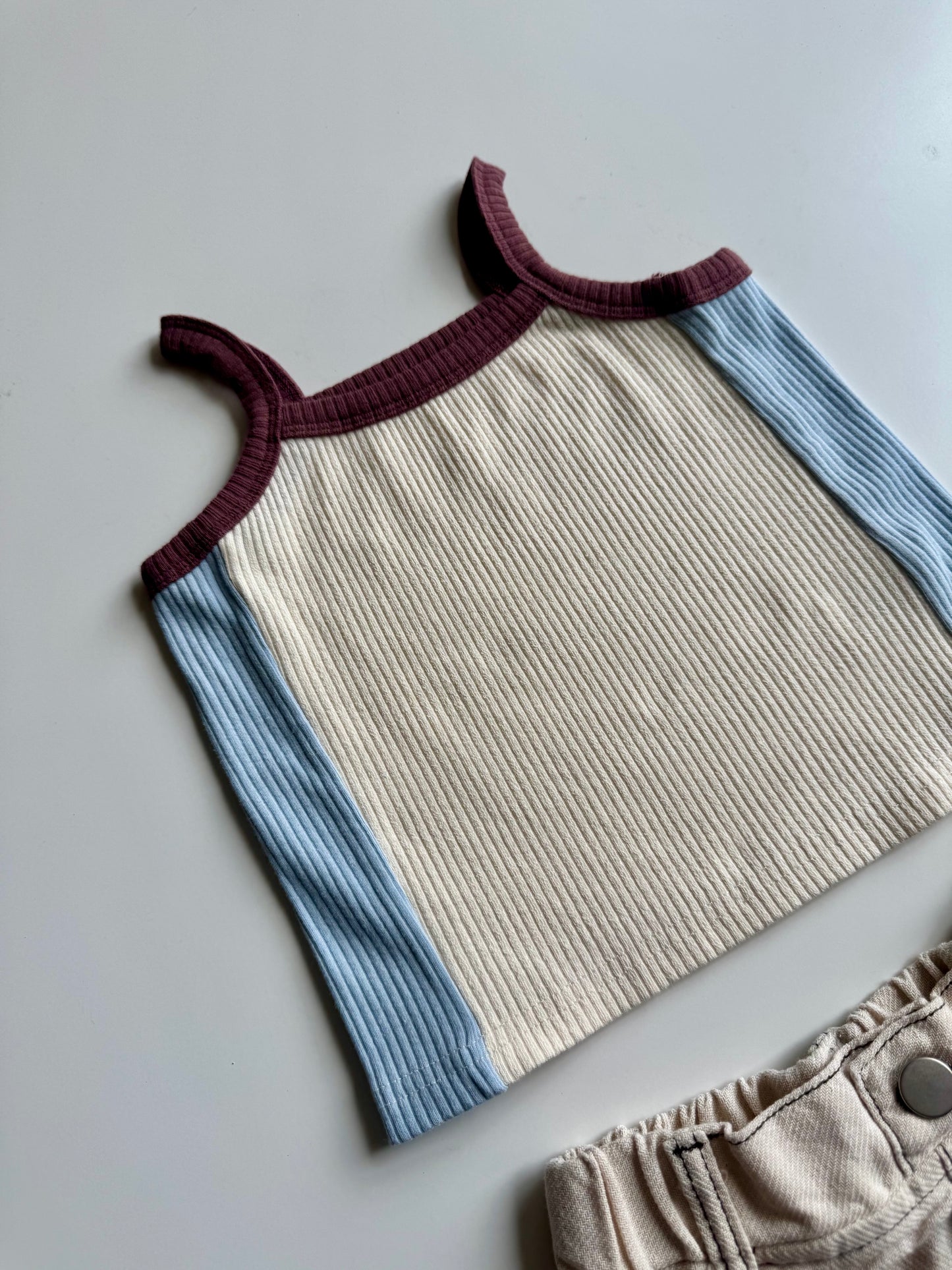 Raglan rib top