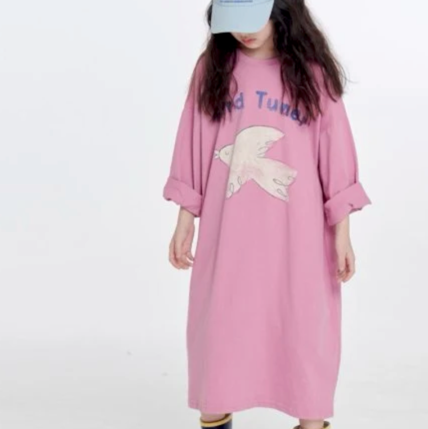 Bird t-shirt dress