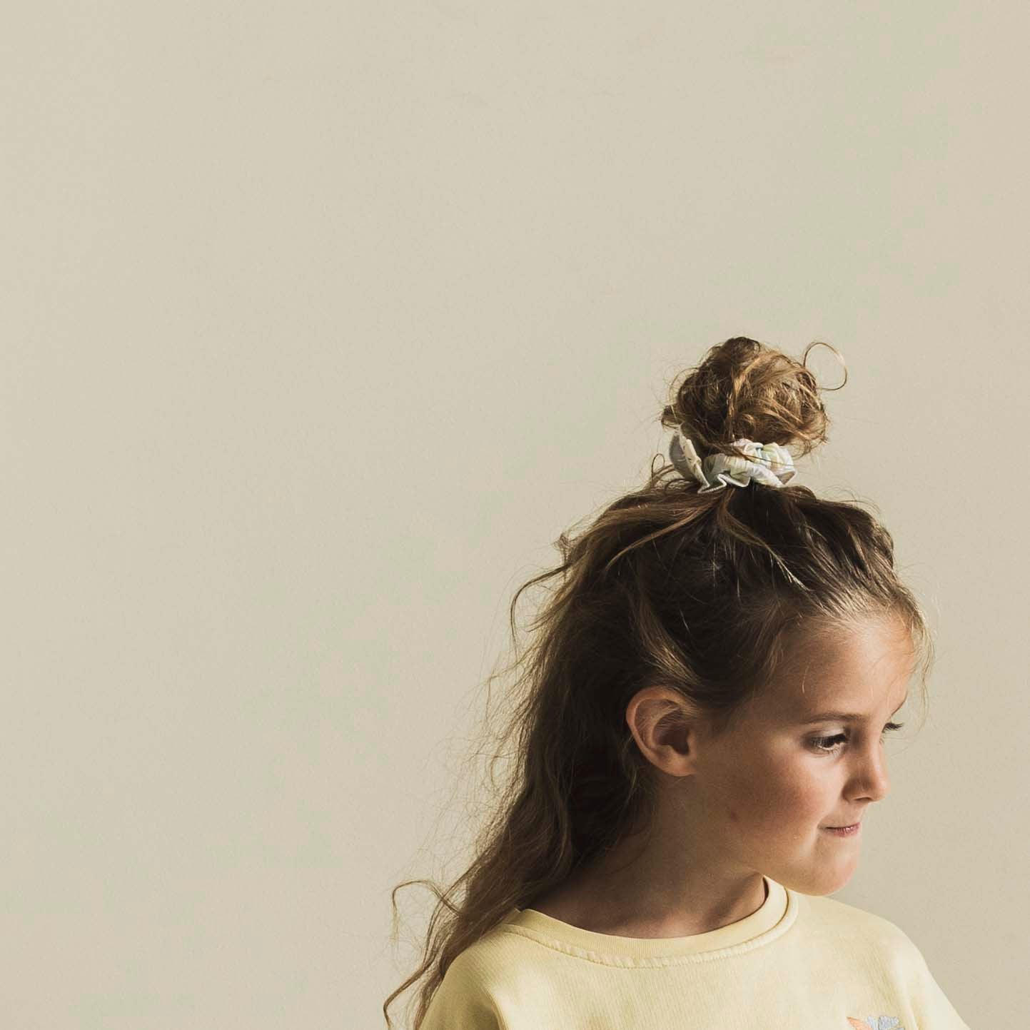 scrunchie - multicolor check yellow