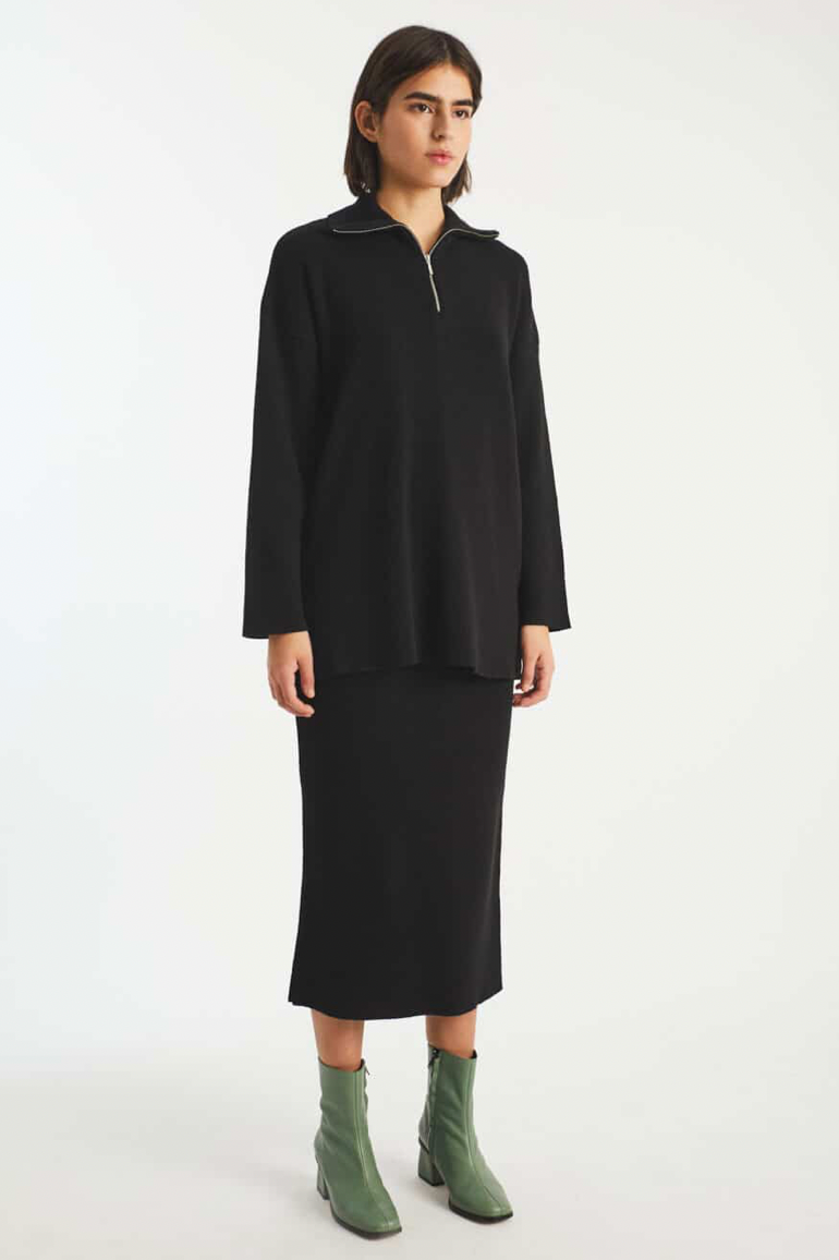 Albers - knitted skirt - black