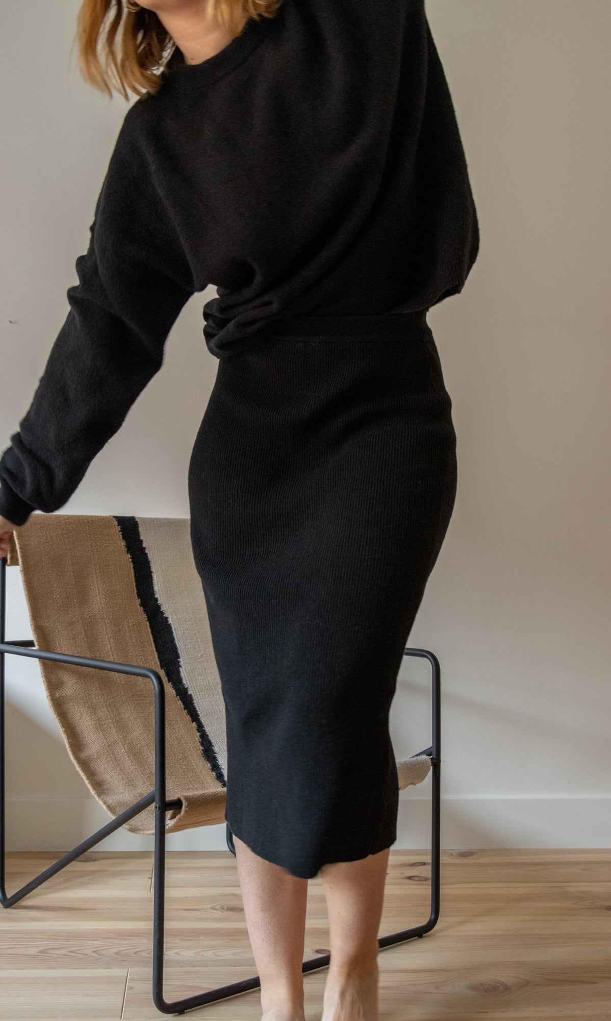 Albers - knitted skirt - black