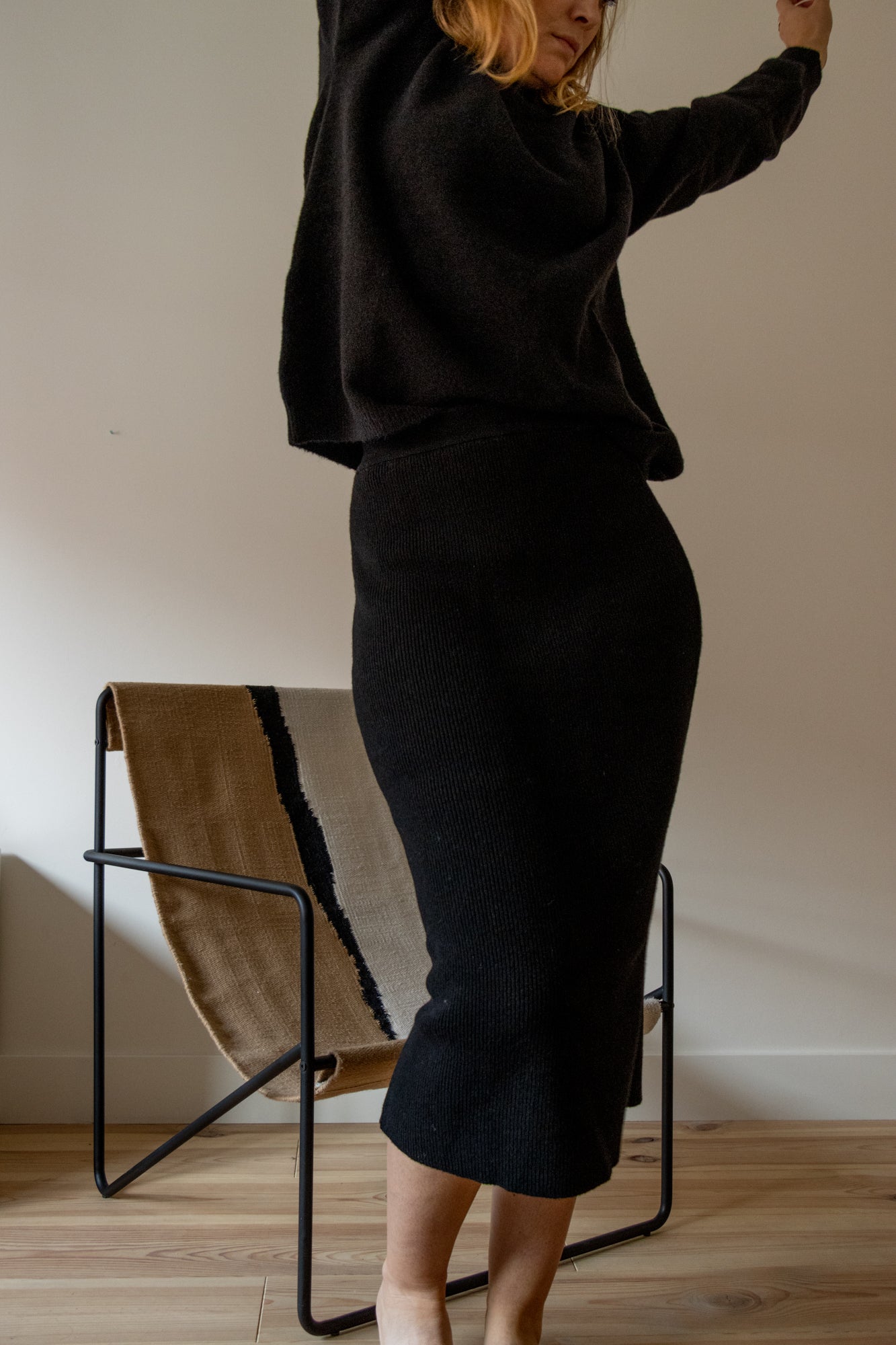 Albers - knitted skirt - black