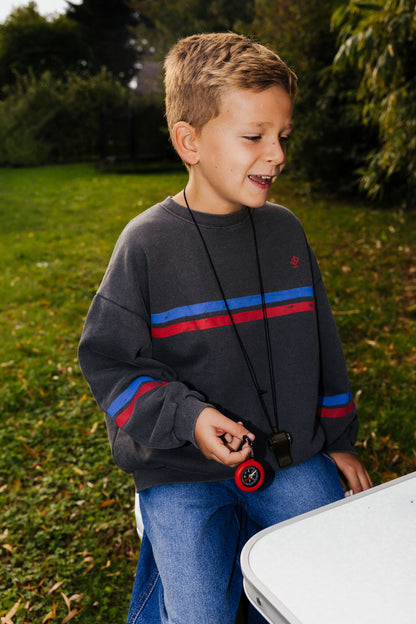 Two stripes pigment sweatshirt