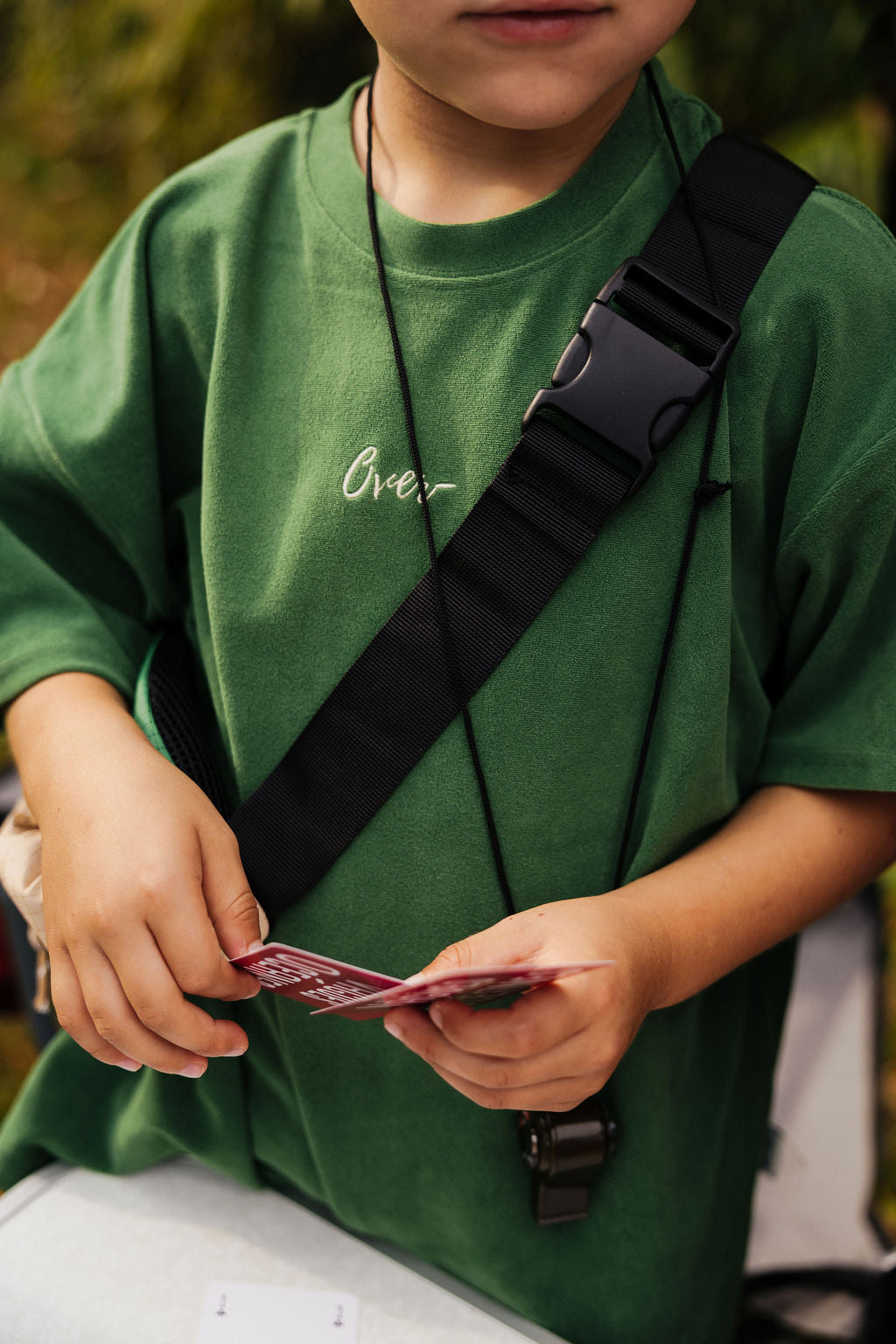 Over velvet tee - green