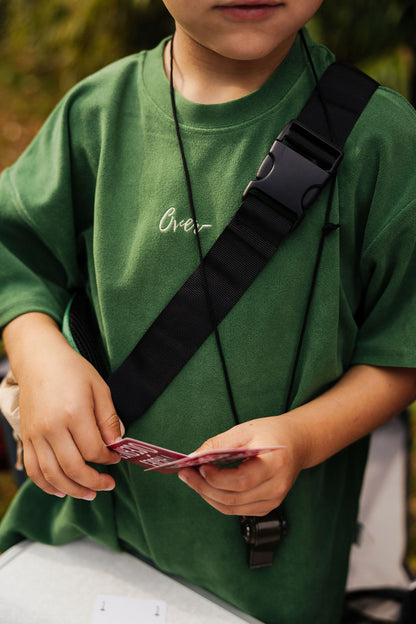 Over velvet tee - green