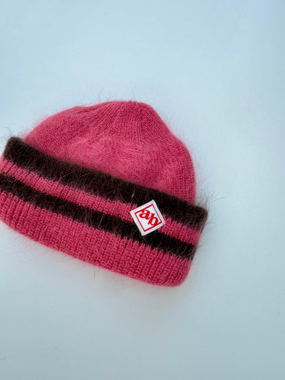 Mixed angora fisherman beanie