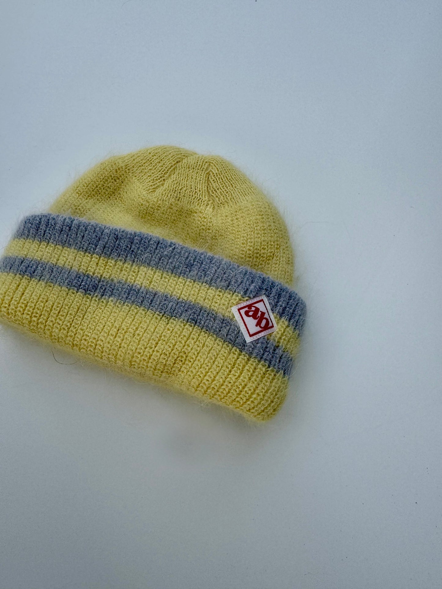 Mixed angora fisherman beanie