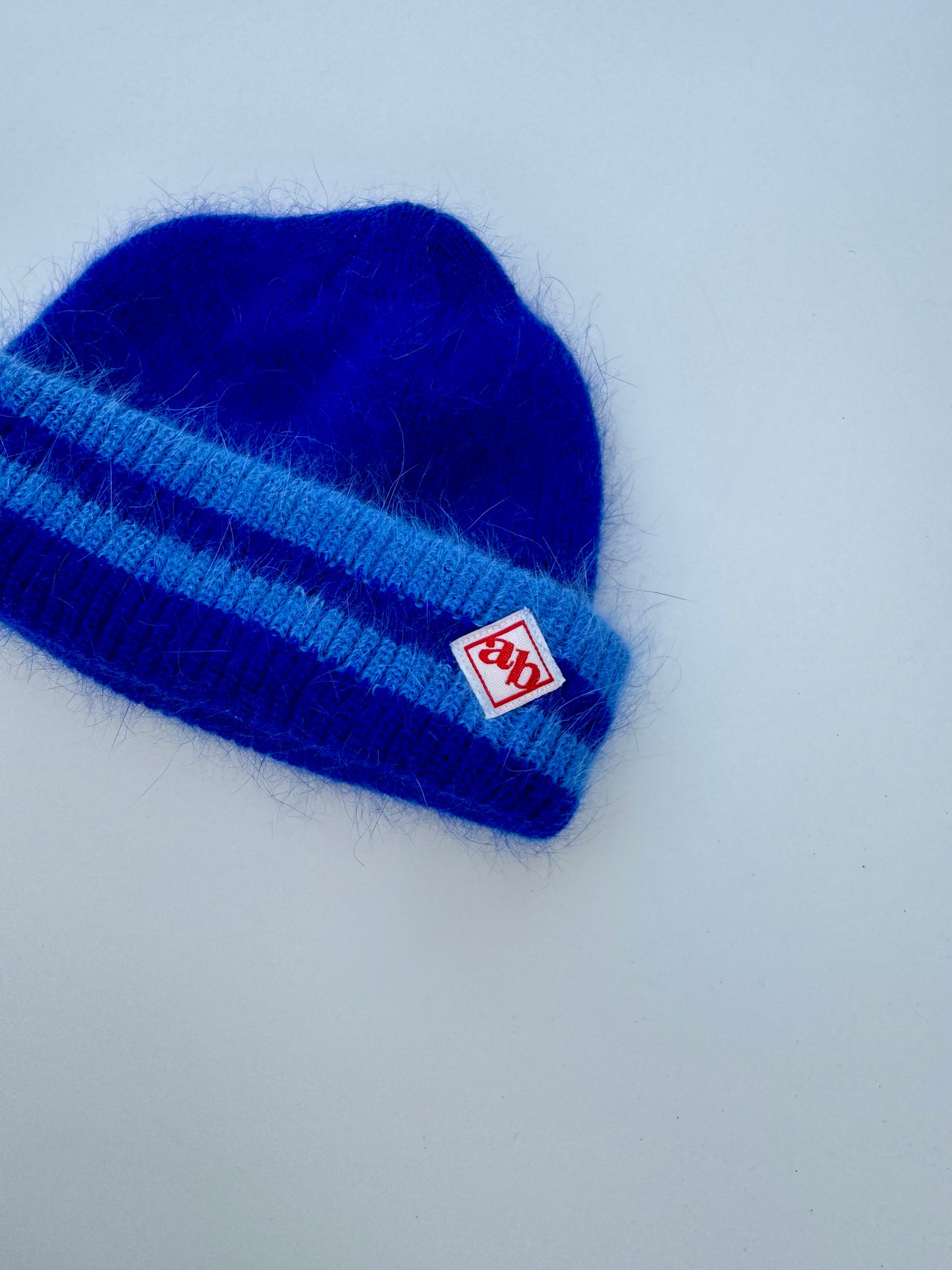 Mixed angora fisherman beanie