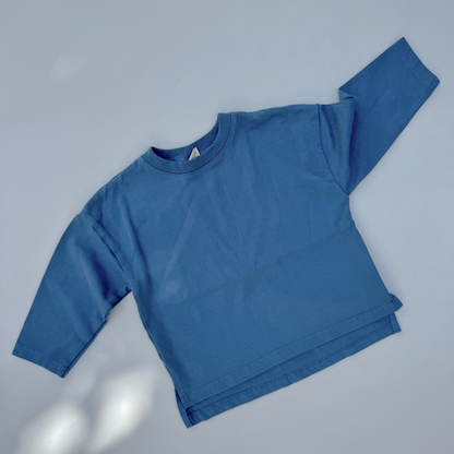 Basic split tee - blue