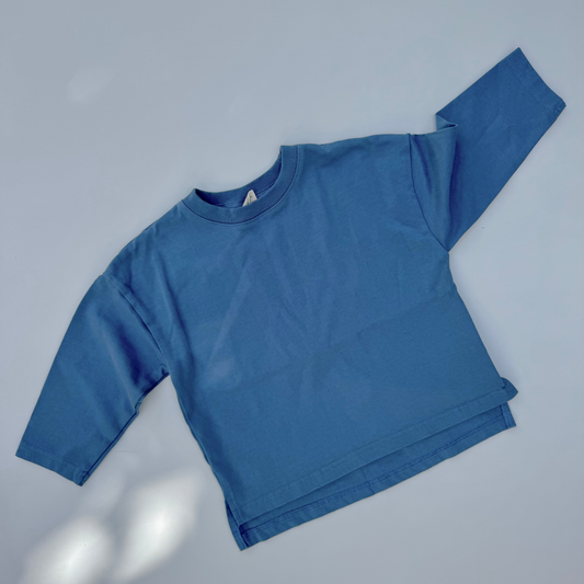 Basic split tee - blue