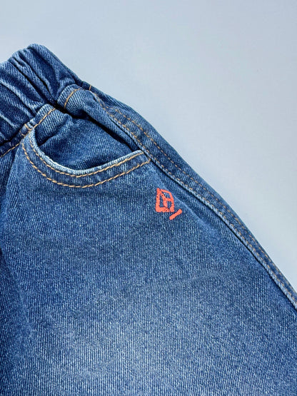Roll-up denim pants