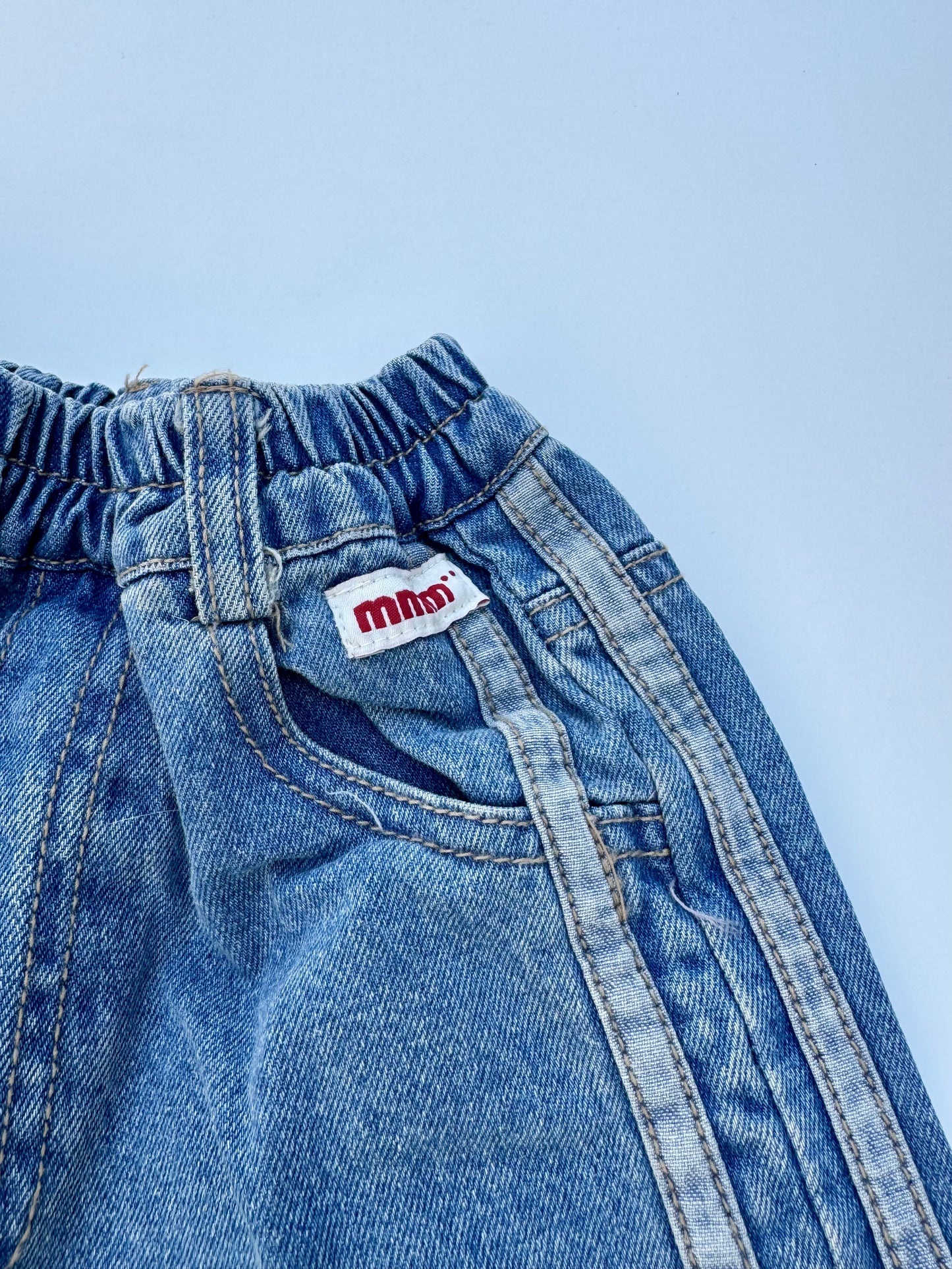 Two line denim pants