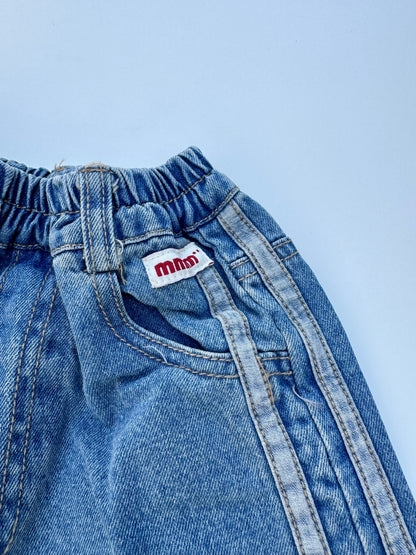 Two line denim pants