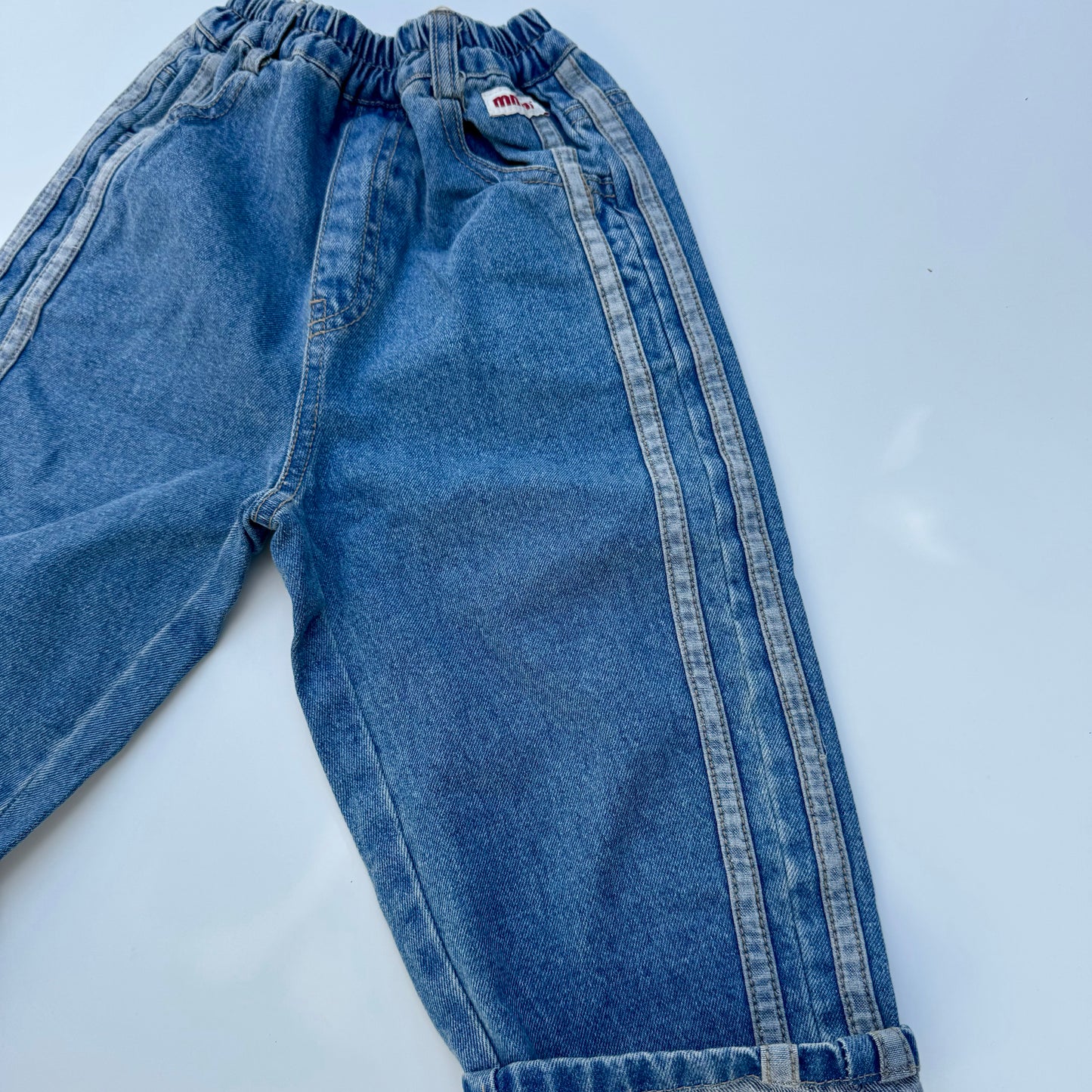 Two line denim pants