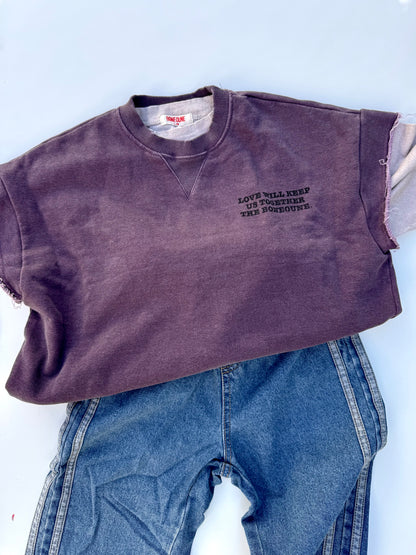 Wide crop vest - purple