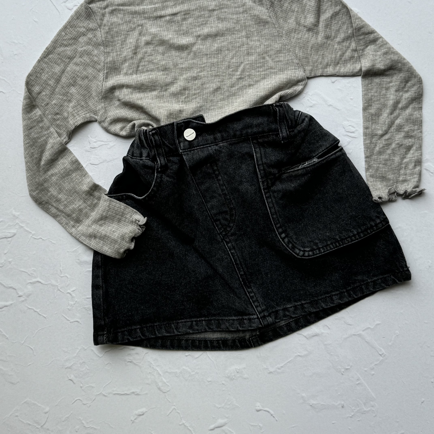 Pocket denim skirt