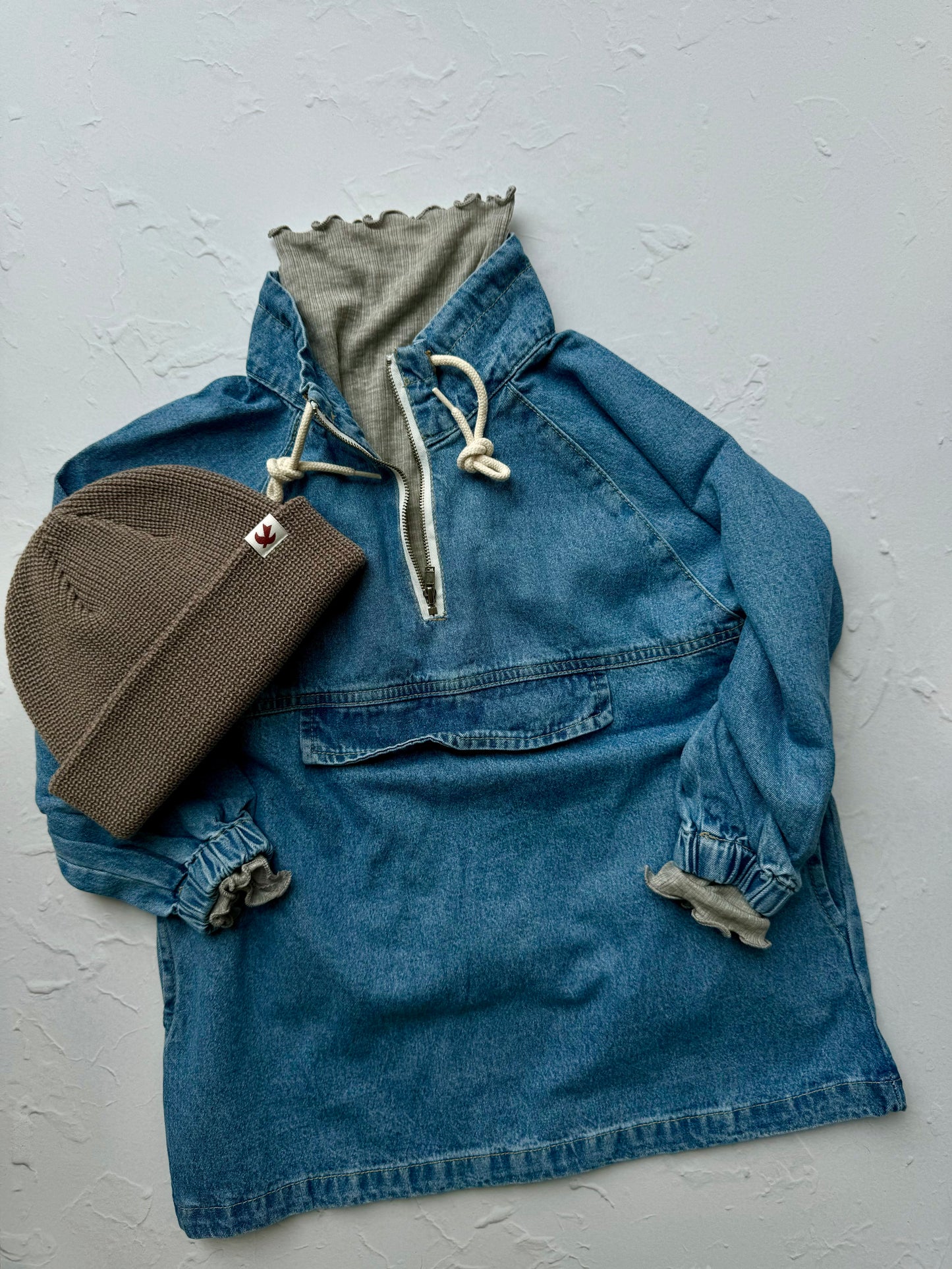 Denim anorak dress